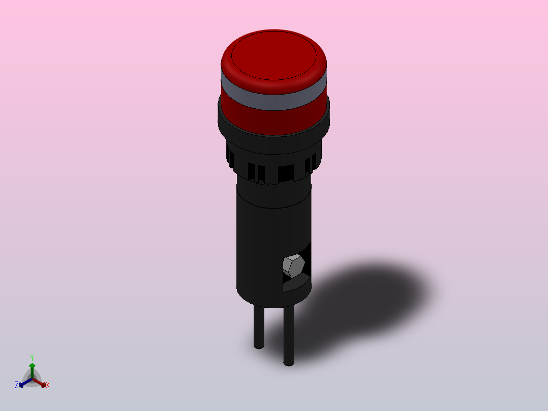 AD17系列[8]按钮指示灯正等轴测图