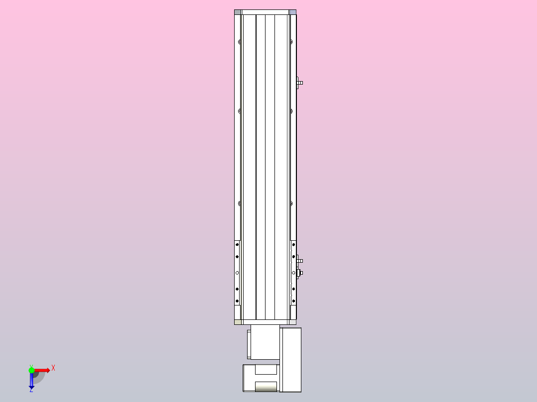 MTB14M标准皮带滑台[MTB14M-400-R-P20-C3]俯视图