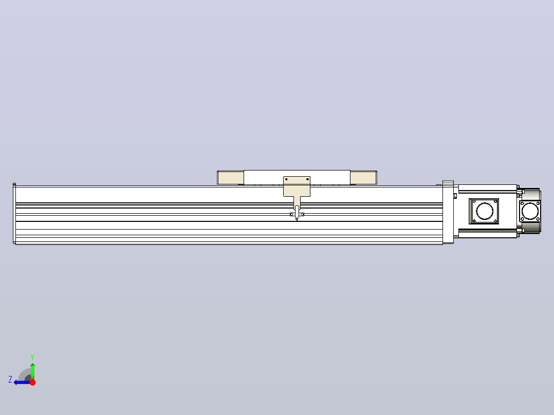 滚珠丝杠直线轴带导轨全封闭TPA-HCR-220D-3210C-L350-M-C-P1K-N3右视图