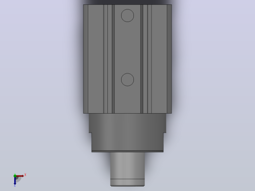 RSQ（φ32-φ50）圆柱型止动气缸[RSQB50-25D]俯视缩略图