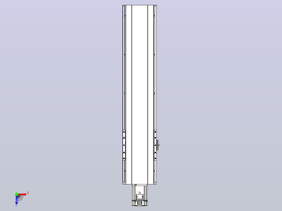 日规模组半封闭丝杆TPA-HNR-175D-2510C-L600-M-C-P75-N3俯视图