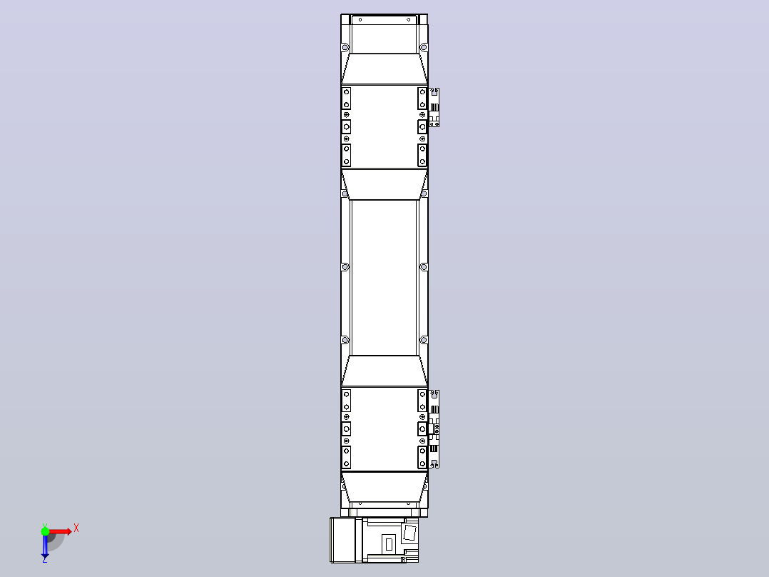 皮带直线轴双滑块型TPA-GCBS-120-P70-L100-LU-M20-N3俯视图