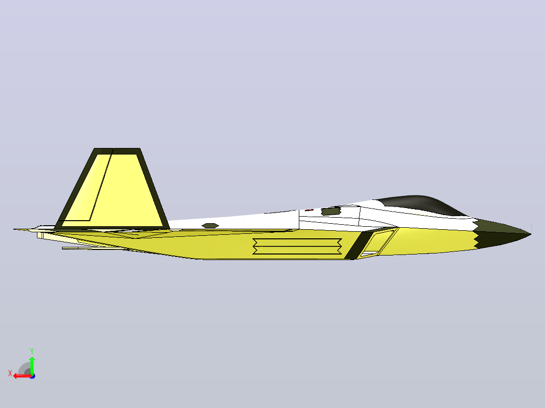 F-22猛禽战斗机后视图