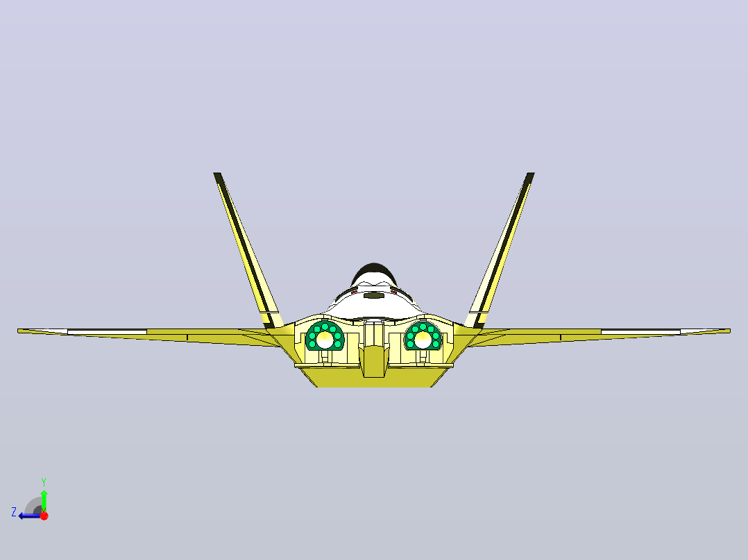 F-22猛禽战斗机右视图