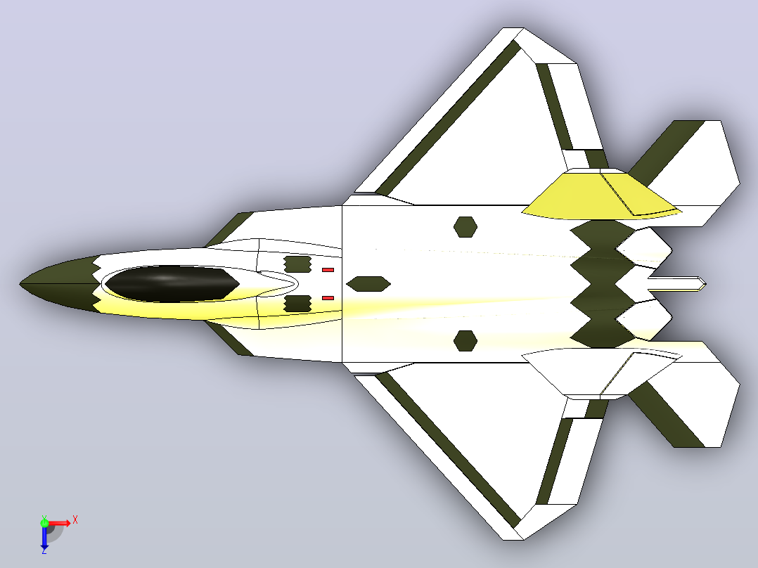 F-22猛禽战斗机俯视图