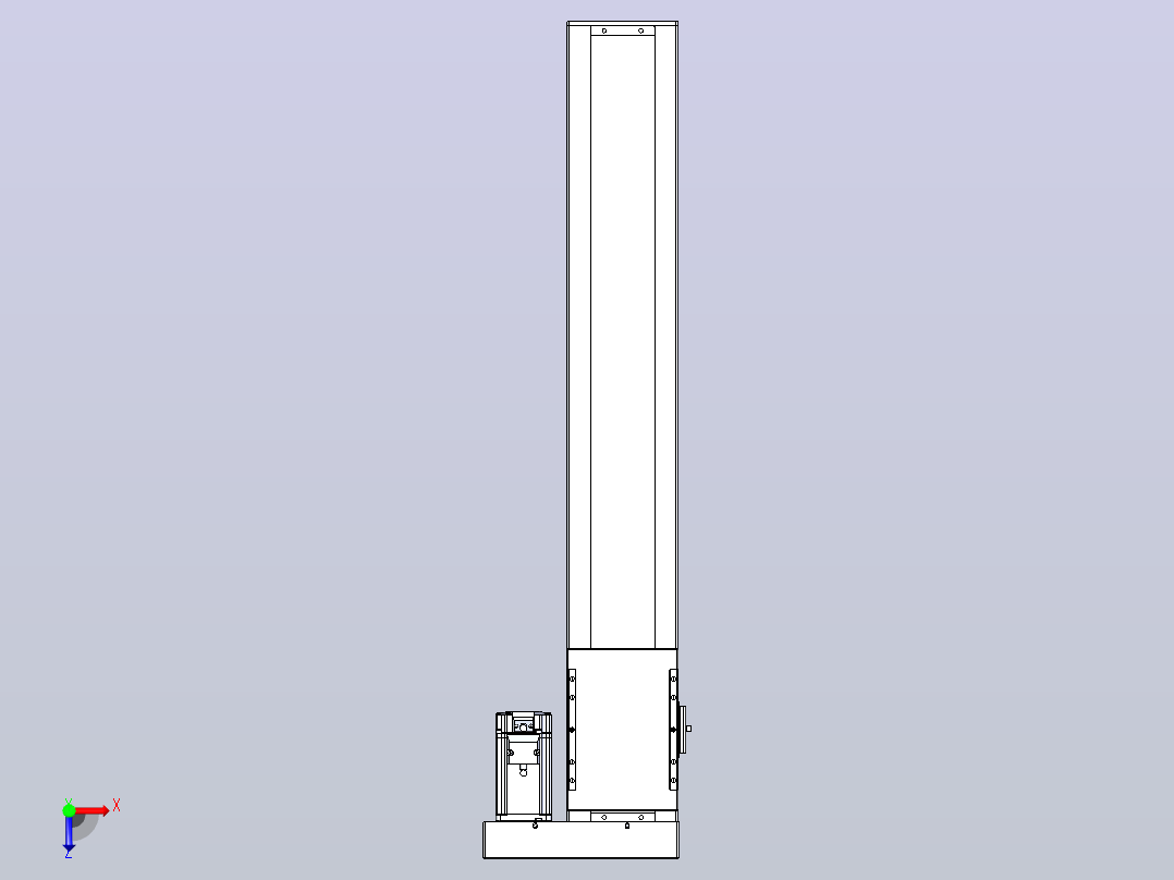 滚珠丝杠直线轴带导轨全封闭TPA-HCR-120D-1610C-L650-ML-C-P40-N3俯视图