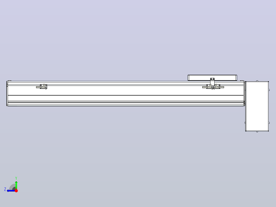 CBRB170H-P100-C-Sxx-P08-N3同步带滑台[CBRB170H-P100-C-S600-P08-N3]右视图
