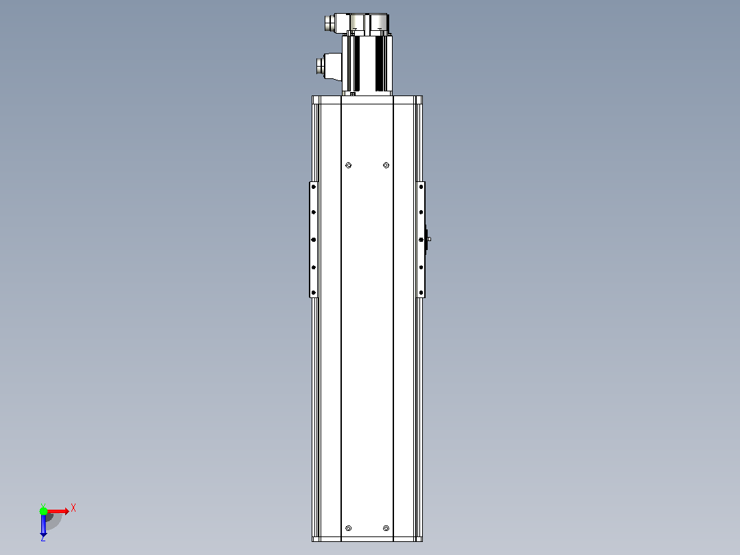 日规模组半封闭丝杆TPA-HNR-220D-3210C-L400-M-Y-P1K-N3俯视图