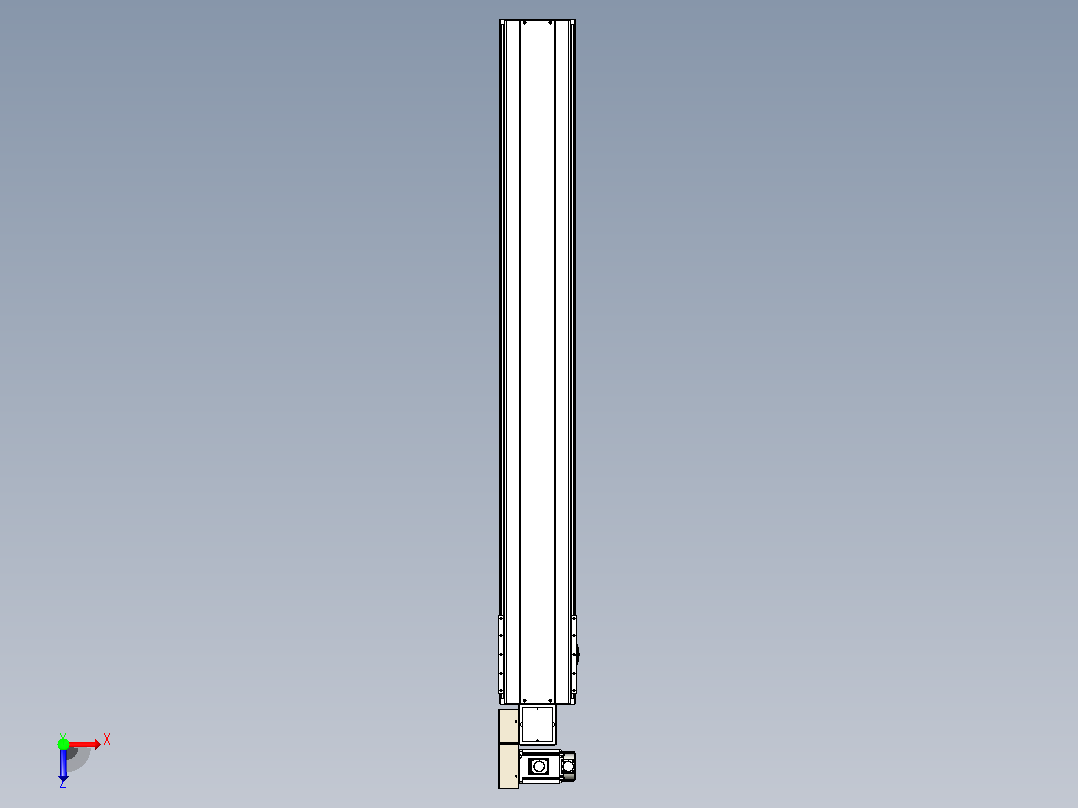 皮带直线轴半封闭可选导轨TPA-HNB-220D-176-L1600-ML-C-P1K-N3俯视图