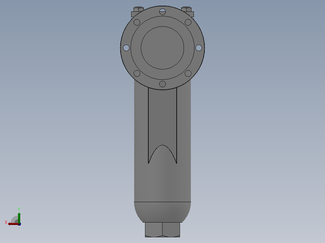 U型过滤器[U型过滤器]通径125后视图