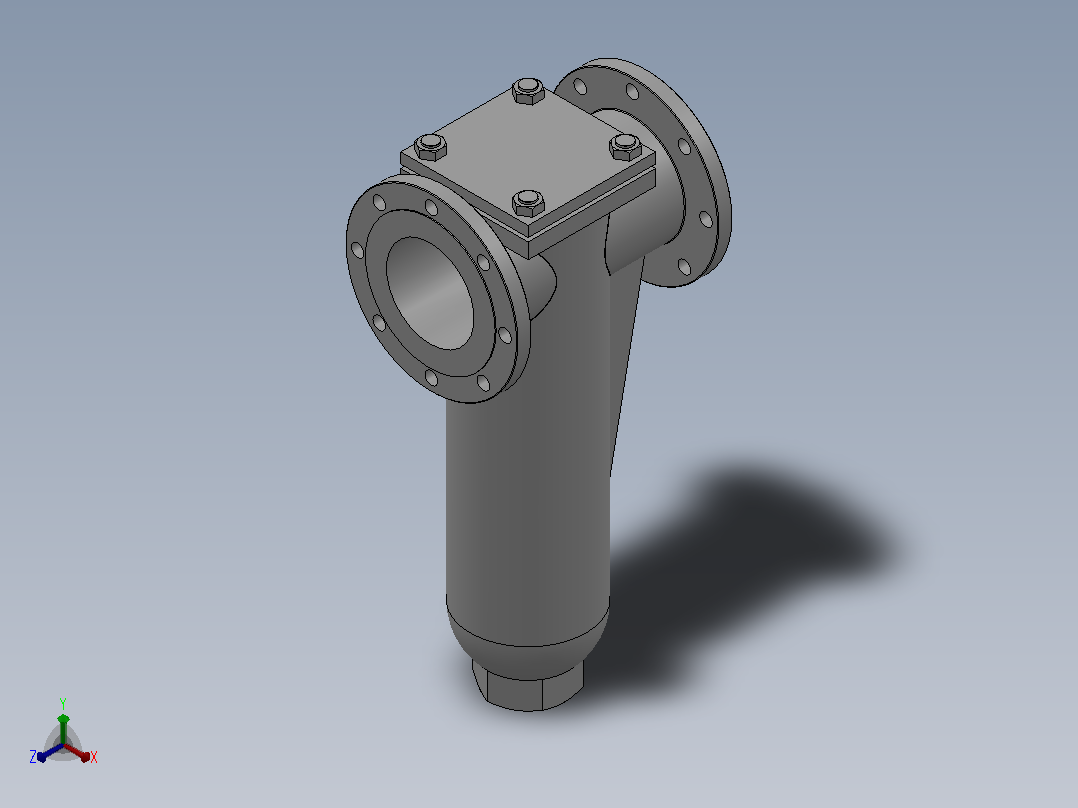 U型过滤器[U型过滤器]通径125正等轴测图