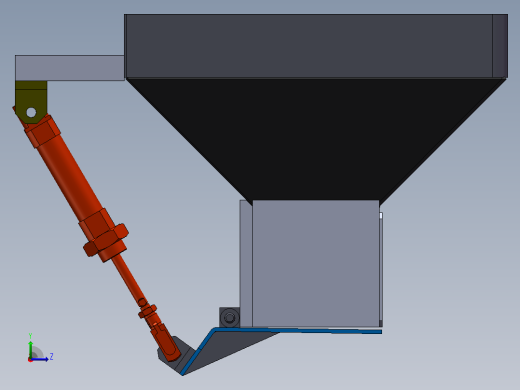 吊装框门开合设计左视缩略图