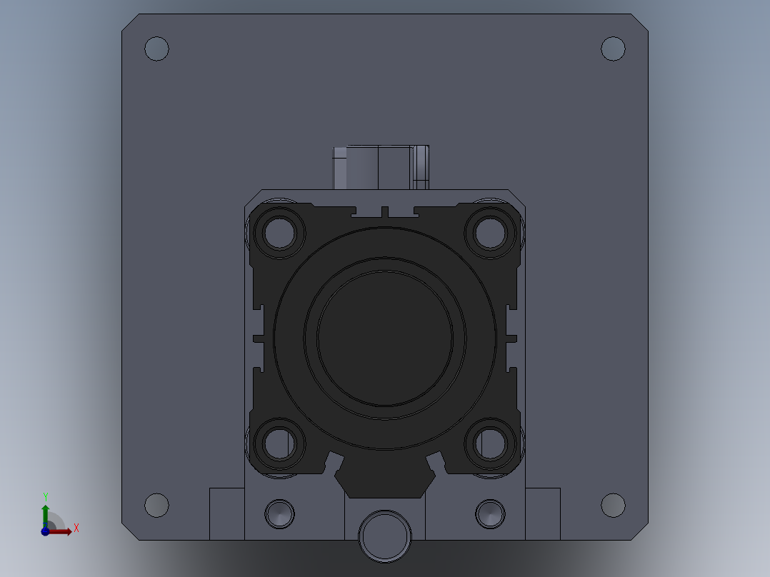 J喷气管总成封15压盖工装X前视图