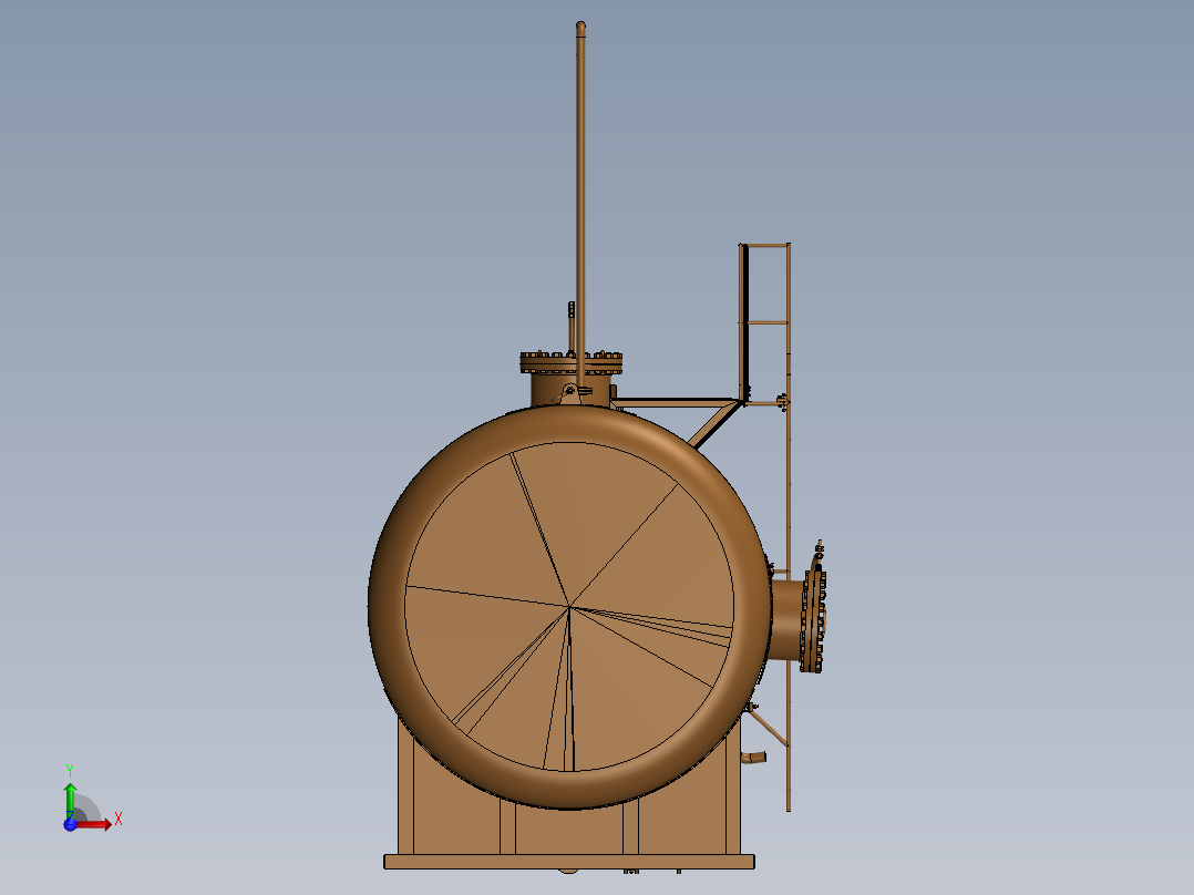 35000L石油储罐sw18可编辑前视图