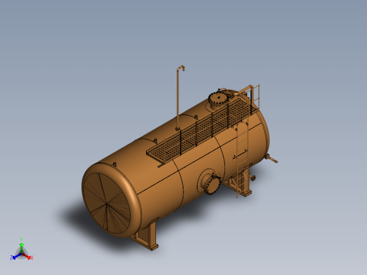 35000L石油储罐sw18可编辑正等轴测缩略图