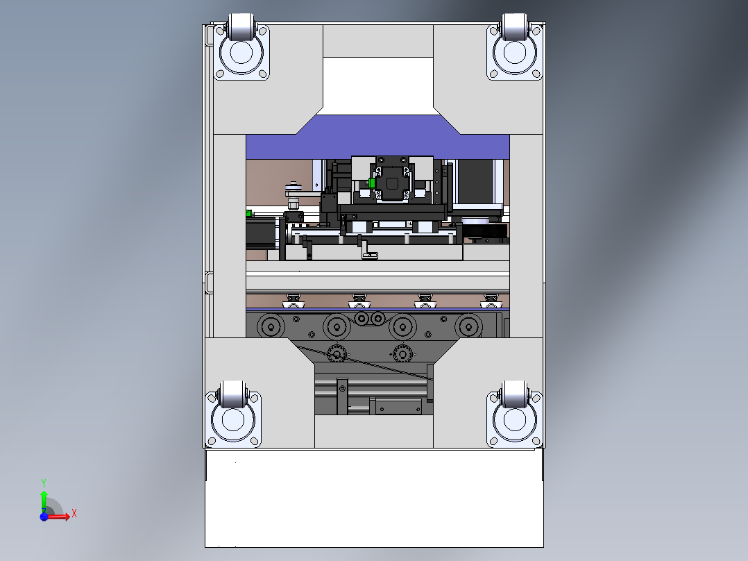 四头自动绕线机3D图纸 E305前视图