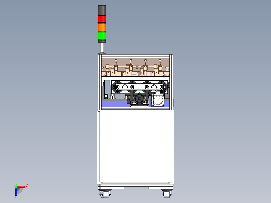 四头自动绕线机3D图纸 E305俯视图