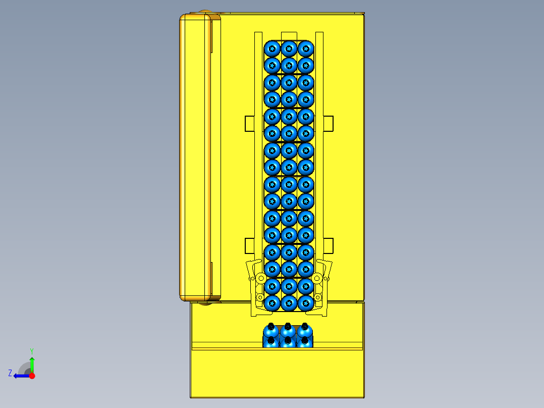 自动贩卖机（自动售货机）3D模型右视图