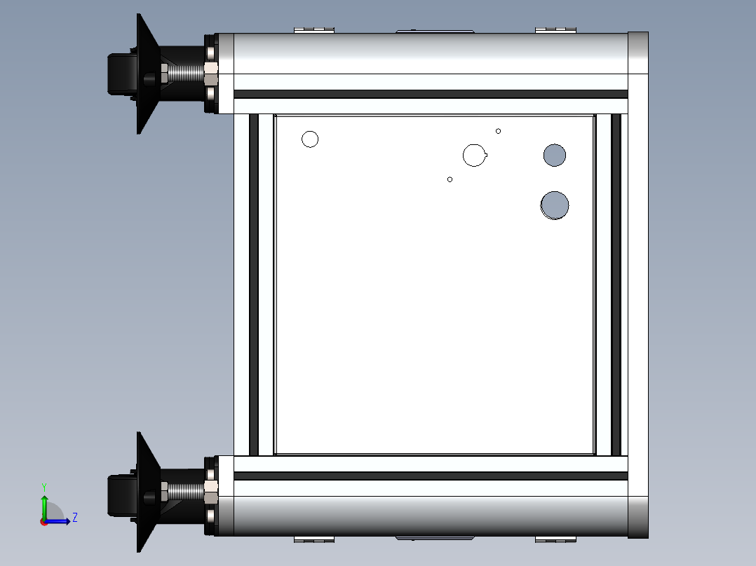G954 铝合金电气柜左视图