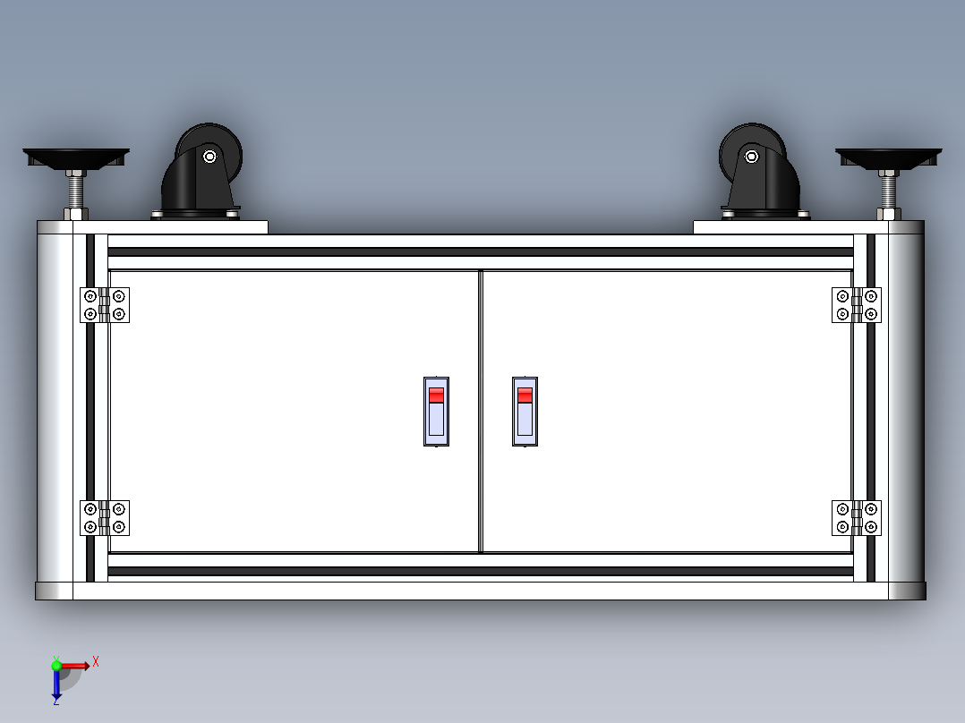 G954 铝合金电气柜俯视图