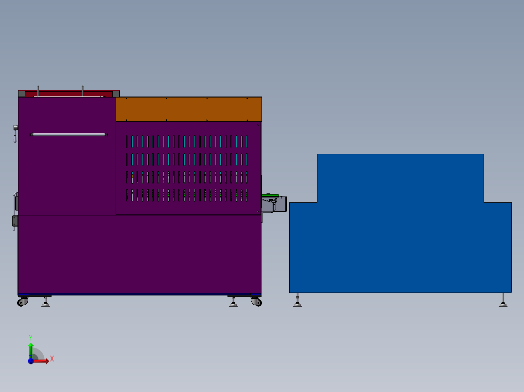 包装封切机前视图