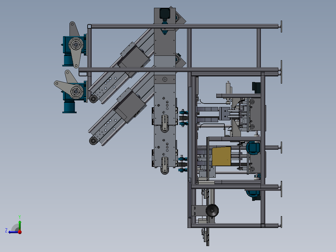 纸盒包装机右视图