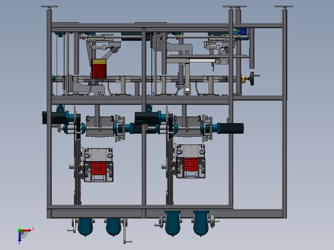 纸盒包装机俯视图