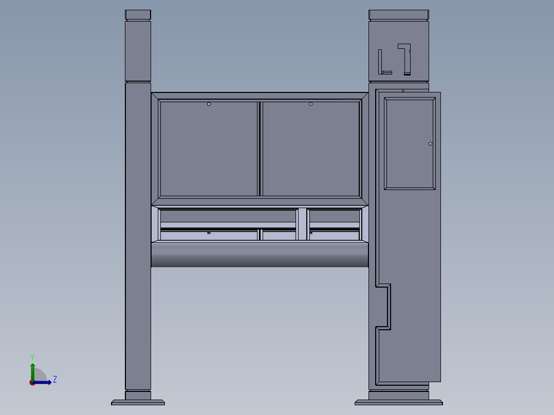 商场总索引模型左视图