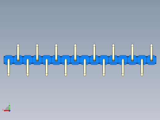 彩色公排针 100mil 2.54mm 系列-DS1022_blue_16p_100mil_Type_SMT_R1_rev1.0后视缩略图