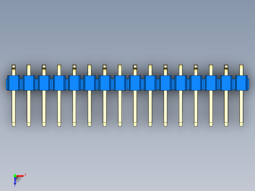 彩色公排针 100mil 2.54mm 系列-DS1022_blue_16p_100mil_Type_SMT_R1_rev1.0俯视缩略图