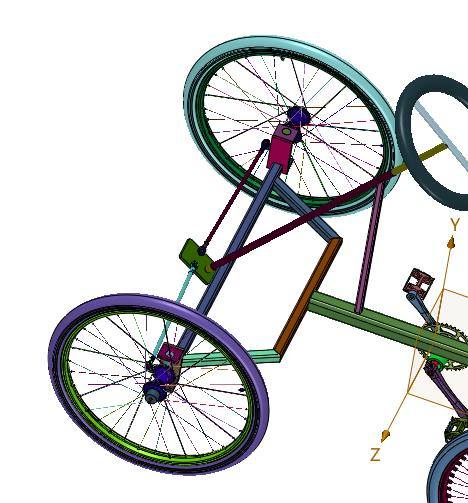 自行车式四轮脚踩割草机缩略图