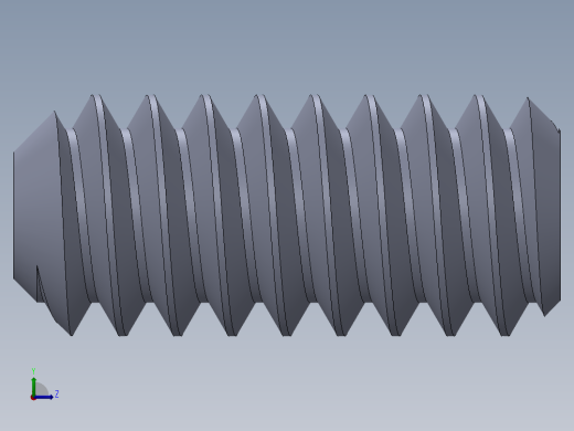 UNC 平头紧定螺钉-UNC SET SCREW 6-32 x0.3125.SLDPRT左视缩略图