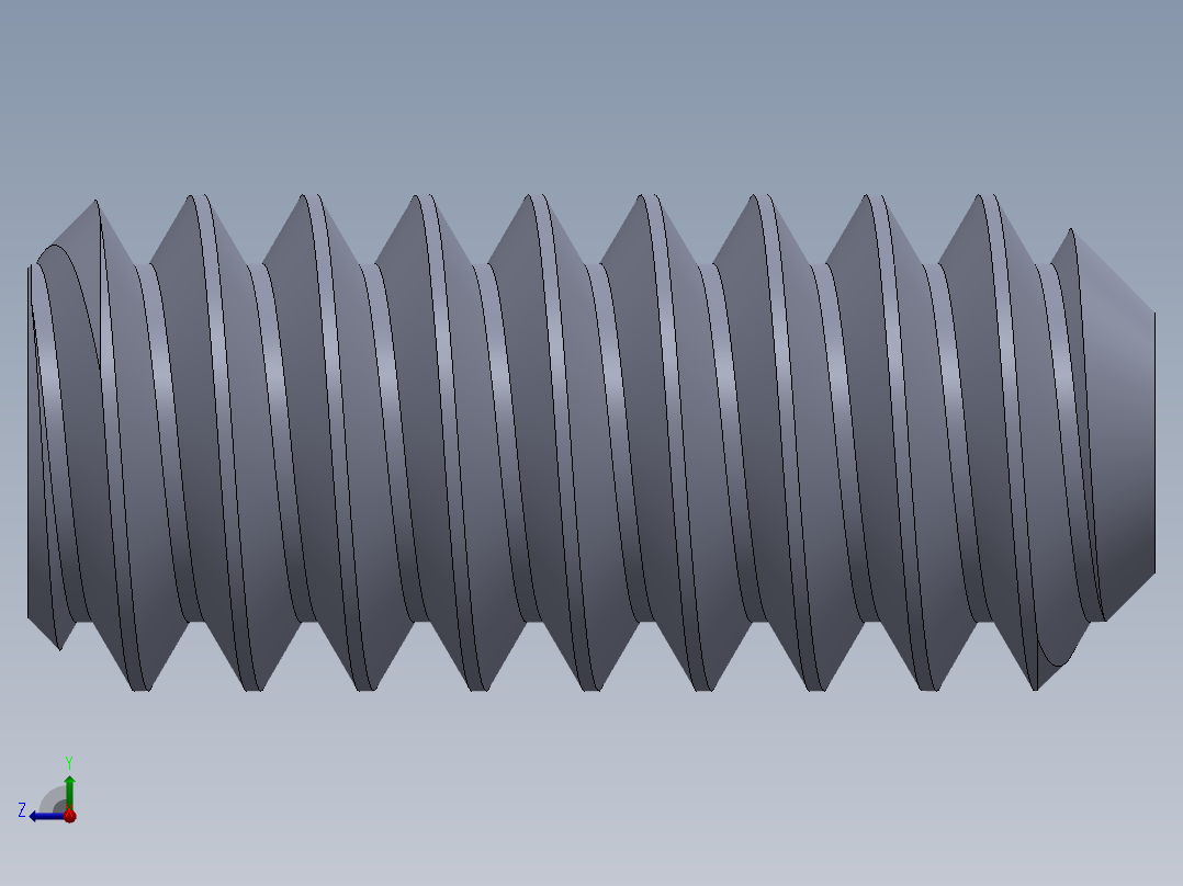 UNC 平头紧定螺钉-UNC SET SCREW 6-32 x0.3125.SLDPRT右视图