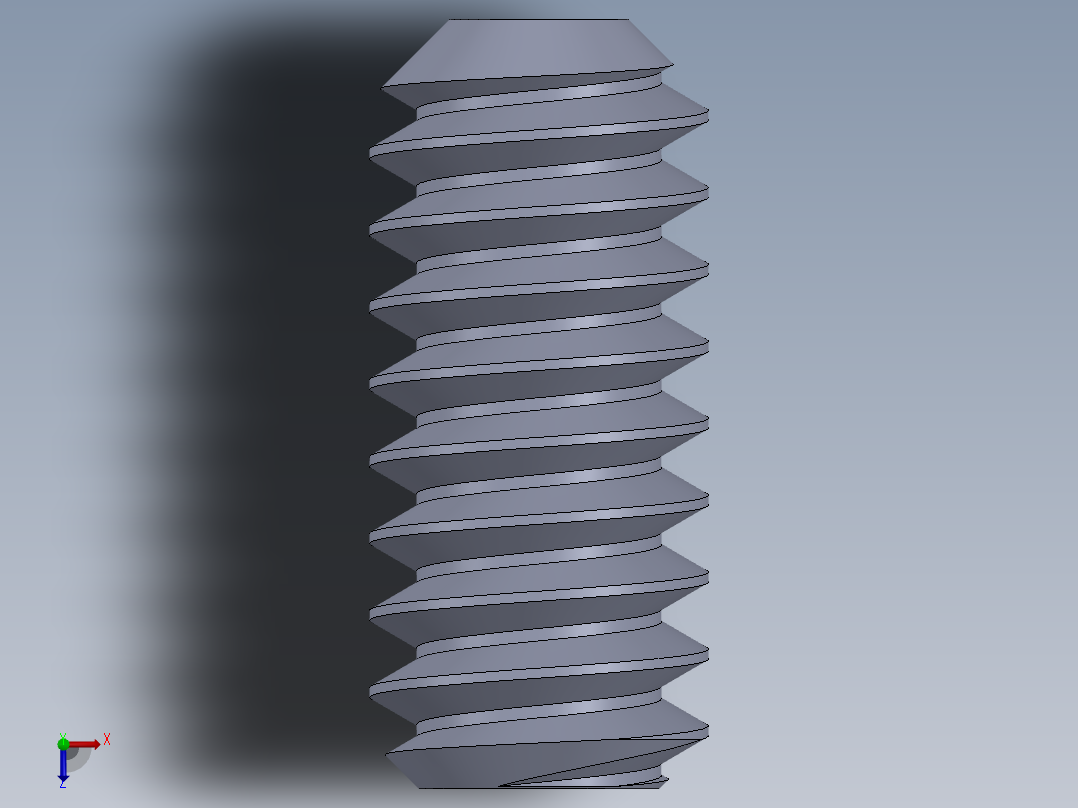 UNC 平头紧定螺钉-UNC SET SCREW 6-32 x0.3125.SLDPRT俯视图