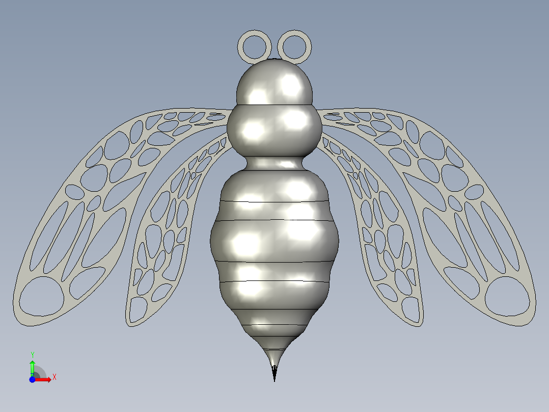 蜜蜂模型图前视图