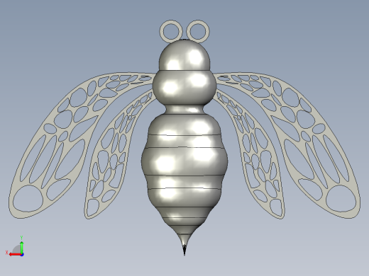 蜜蜂模型图后视缩略图