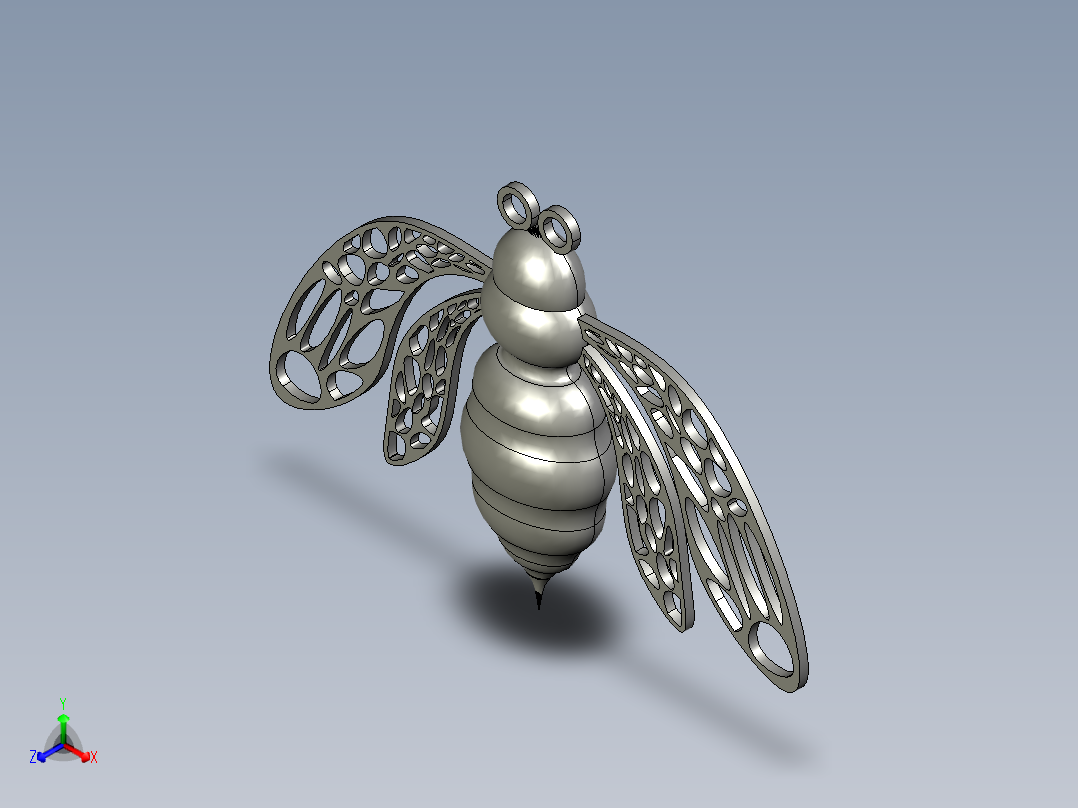 蜜蜂模型图正等轴测图