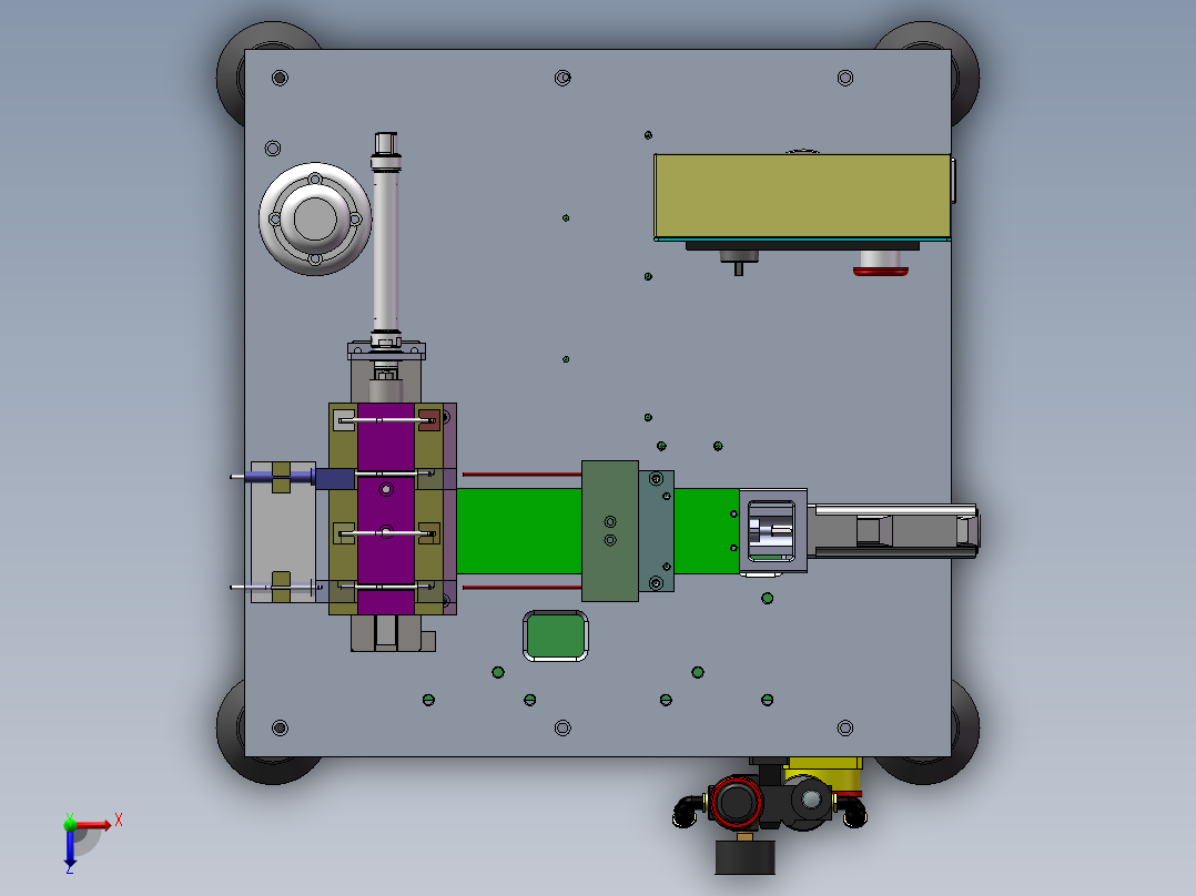 20自动钢针植入机俯视图