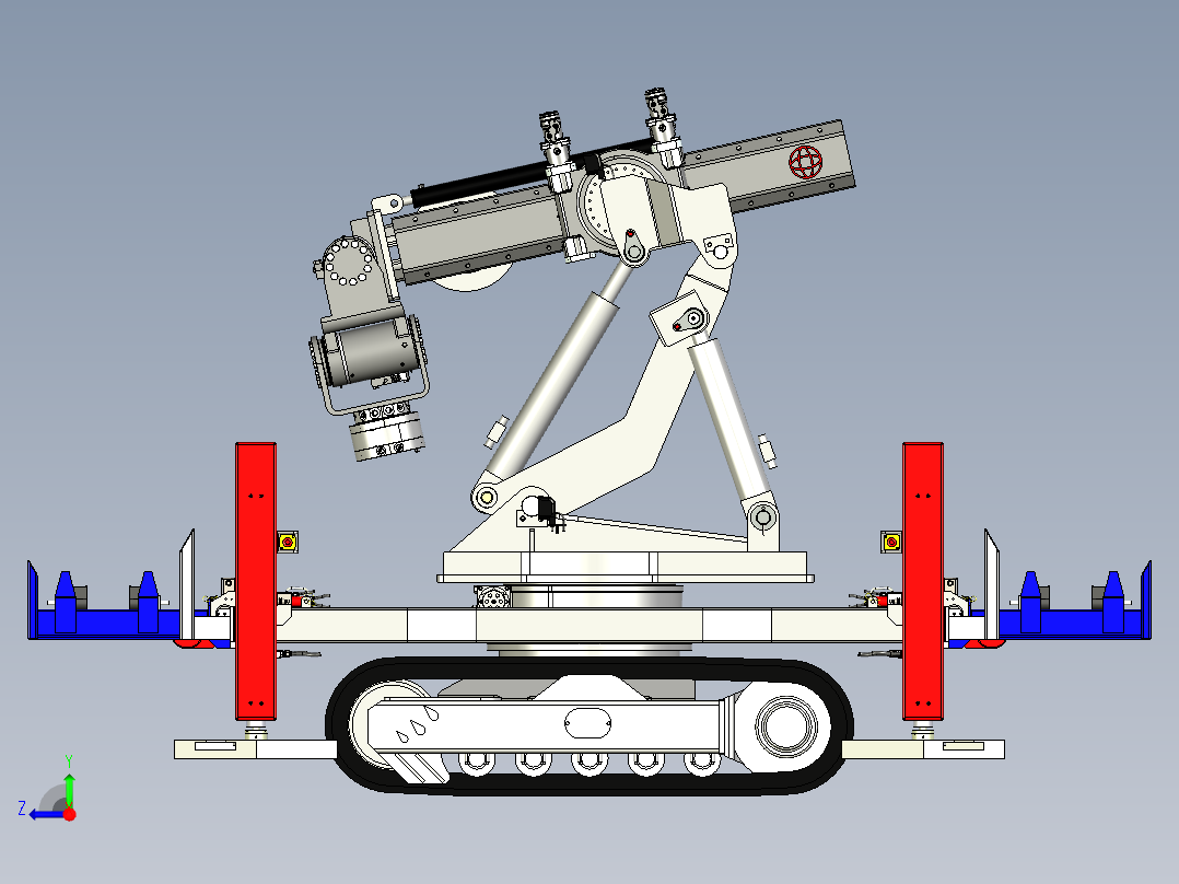 Robot BRUTUS履带机器右视图