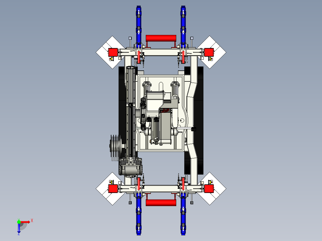 Robot BRUTUS履带机器俯视图