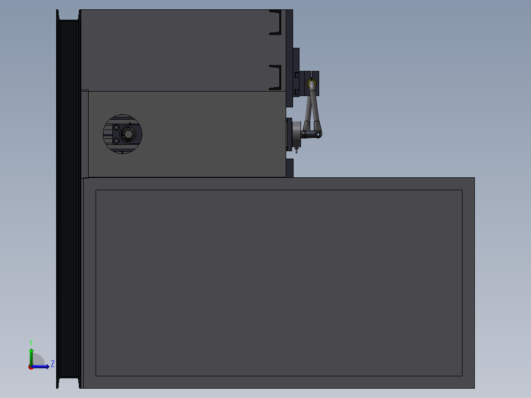 汽车稳定杆疲劳试验机左视图