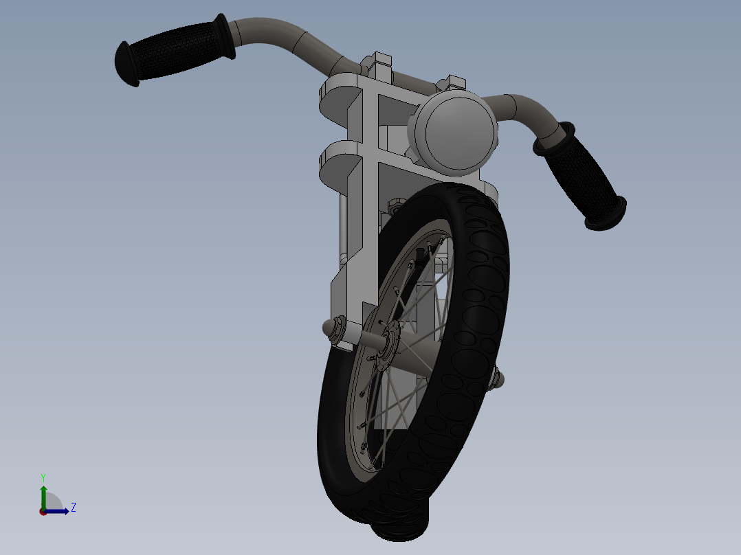 67---自行车改造的充电配件设计模型sw2010三维图纸模型设计图纸左视图