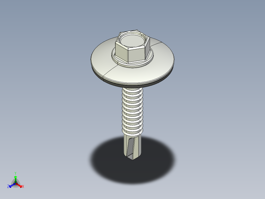 紧固件-STEP Drill-Tip Screw-01主视图