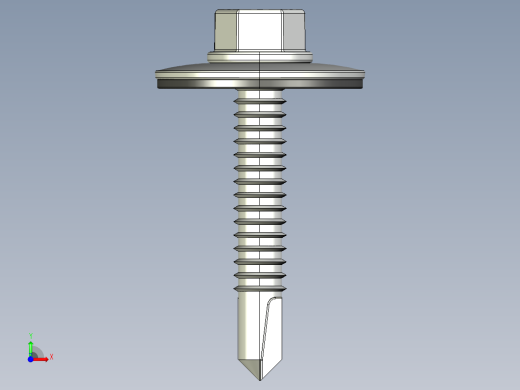紧固件-STEP Drill-Tip Screw-01前视缩略图