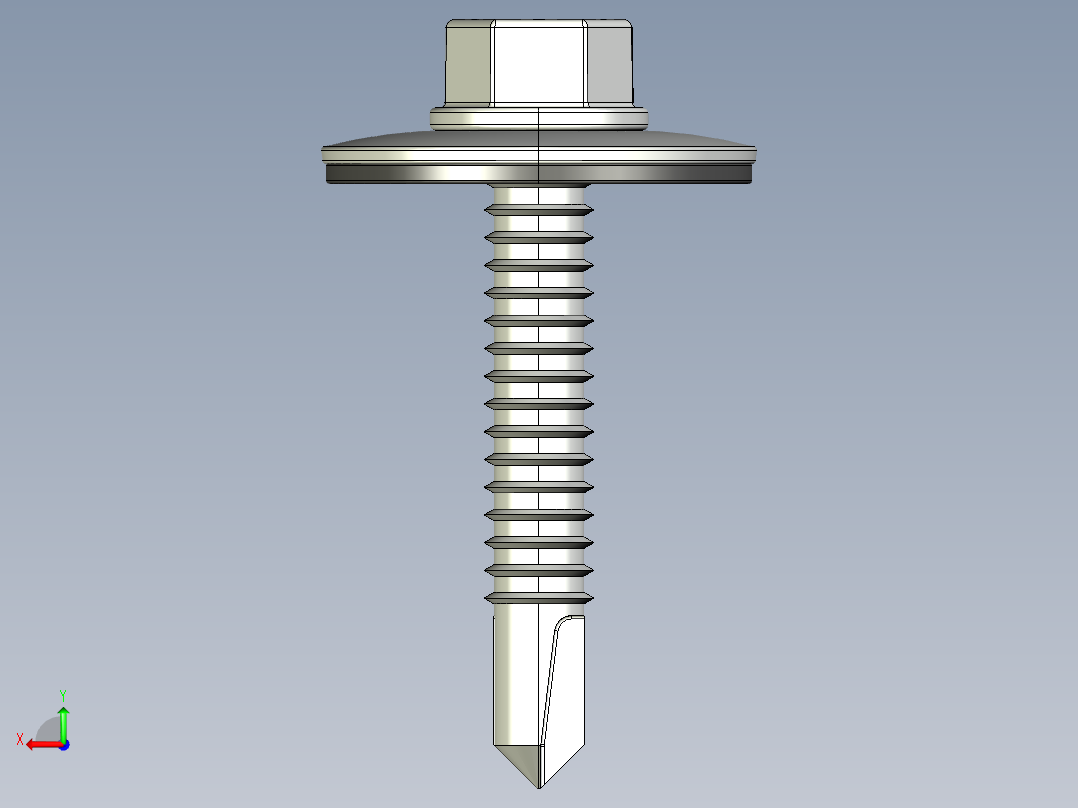 紧固件-STEP Drill-Tip Screw-01后视图
