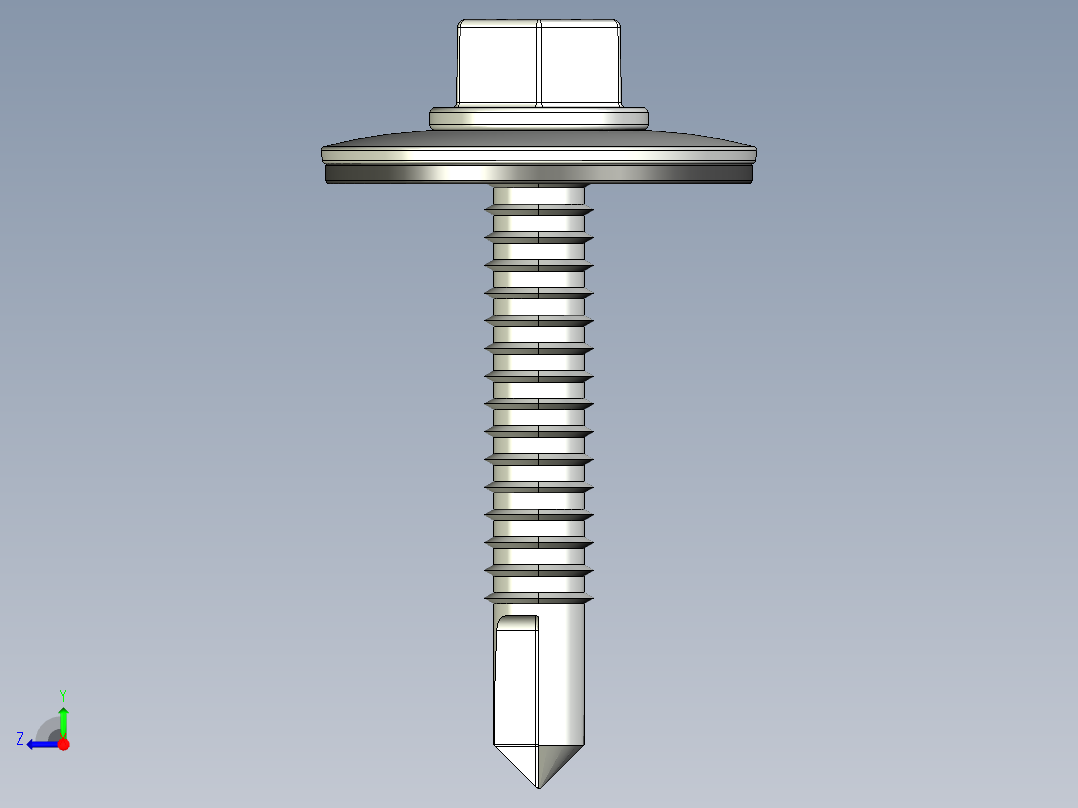 紧固件-STEP Drill-Tip Screw-01右视图