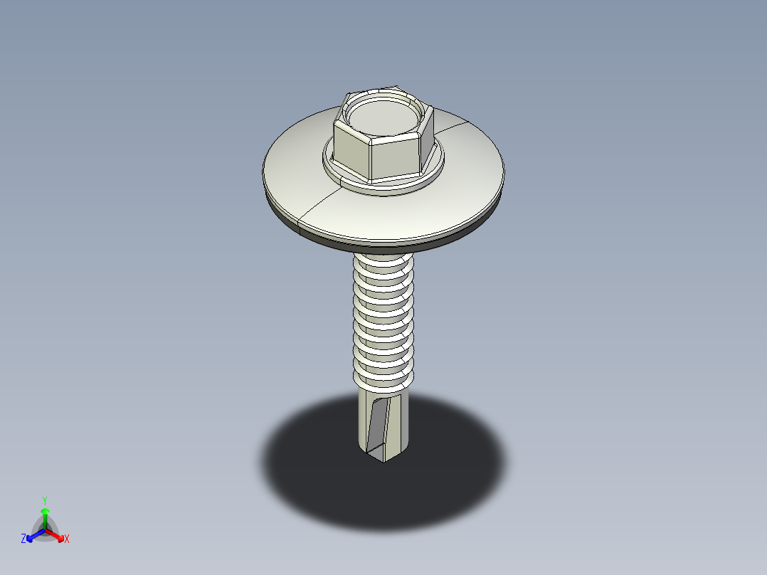 紧固件-STEP Drill-Tip Screw-01正等轴测图