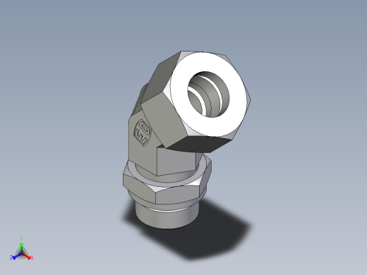 卡套式工业通用硬管接头EO_Adjustable_locknut_45_deg_elbow_VEE25ZSMORCF