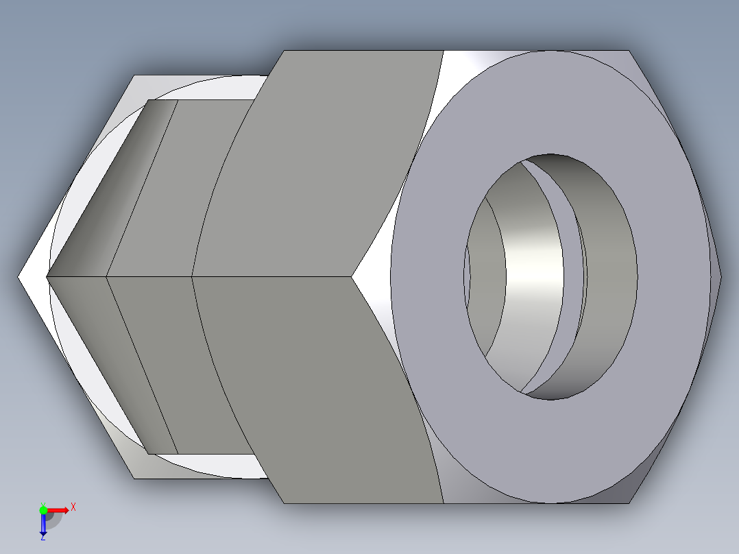 卡套式工业通用硬管接头EO_Adjustable_locknut_45_deg_elbow_VEE25ZSMORCF俯视图