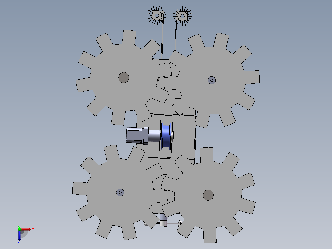 高压线除冰机俯视图